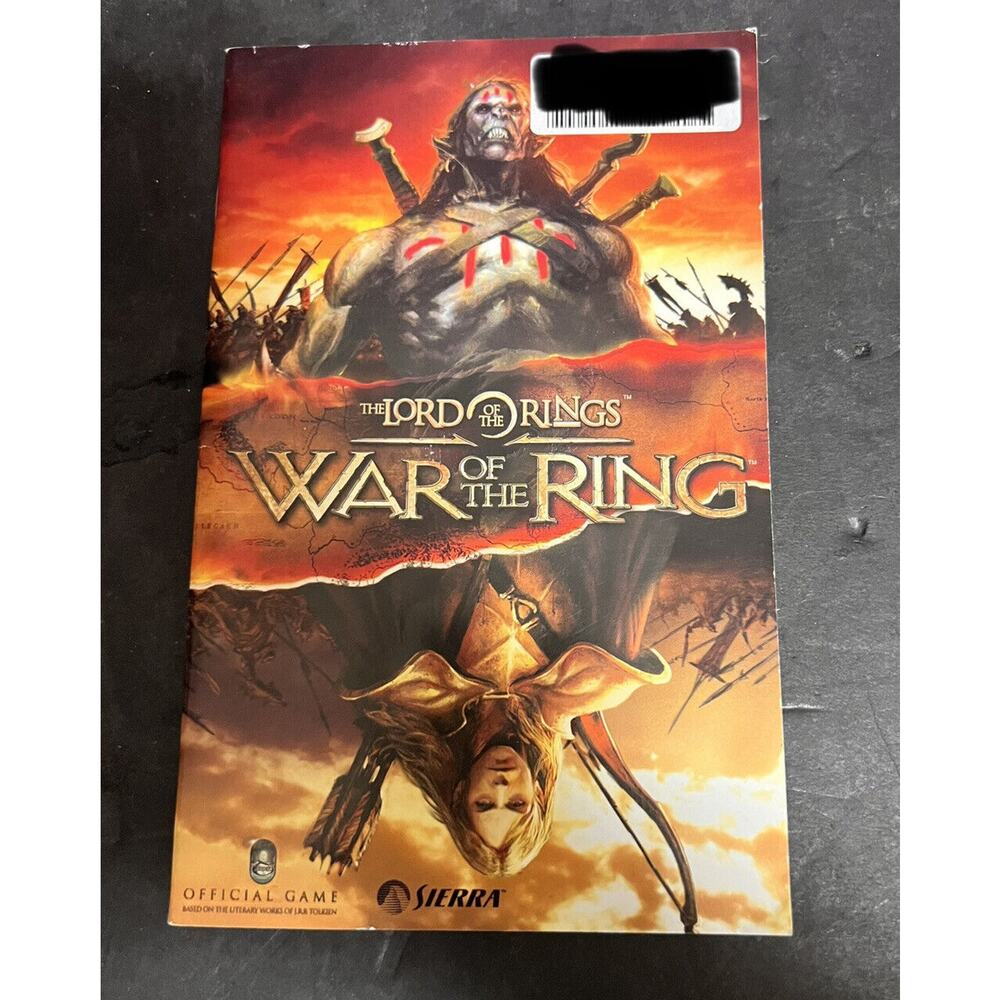 Lord of the Rings War Of The Ring Manual ONLY Key Code PC CD-ROM Sierra